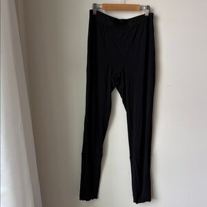 Intimately Free People Scalloped Hem Leggings Loungewear Black Modal Size XS/S